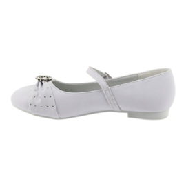 Ballerines avec strass de communion American Club 12/19 blanc 1