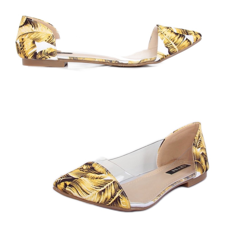 Ballerines transparentes jaunes 333-60 Jaune 1