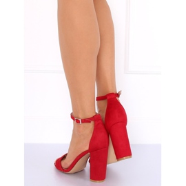 Sandales sur le poteau rouge Y2385-27 Rouge 2