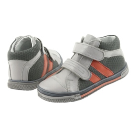 Bottines chaussures pour enfants Velcro Ren But 3225 gris / orange multicolore bleu marine 4