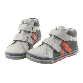 Bottines chaussures pour enfants Velcro Ren But 3225 gris / orange multicolore bleu marine 3
