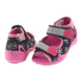 Befado chaussons chaussures enfants 242P089 bleu marine rose gris 5