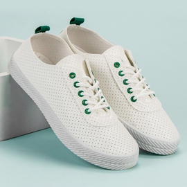 Kylie Baskets ajourées nouées blanche 2