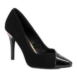 W. Potocki Talons hauts noirs élégants le noir 3