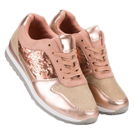 Chaussures de sport à paillettes rose 1 Chaussures de sport à paillettes rose 1
