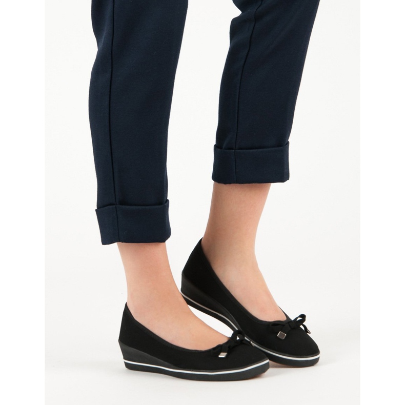 Ballerine compensée le noir 1