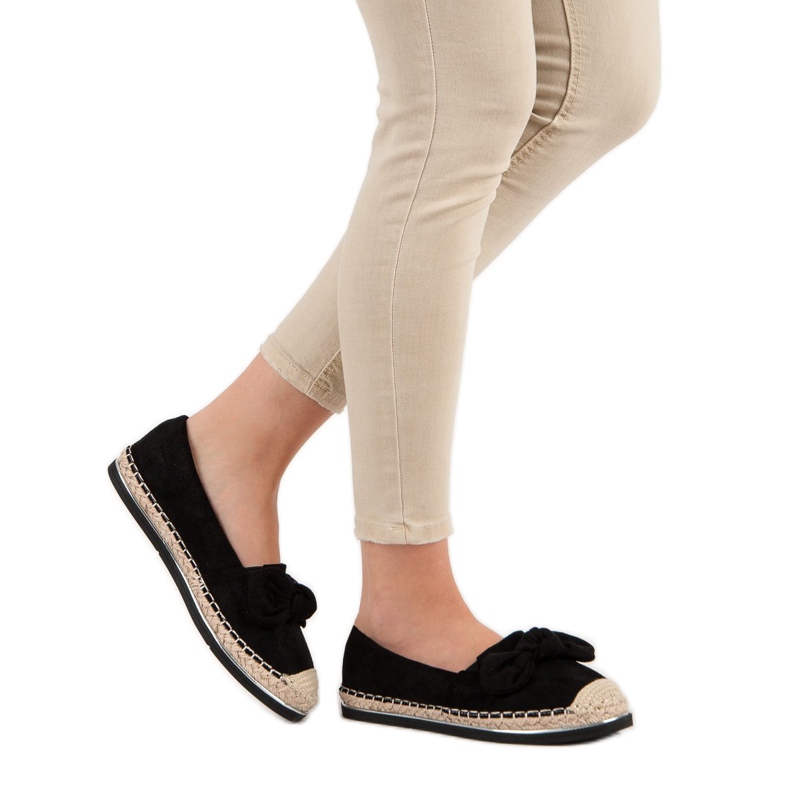 Comer Espadrilles Avec Noeud le noir 2