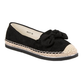 Comer Espadrilles Avec Noeud le noir 4