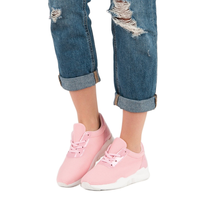 Chaussures de sport à la mode rose 1