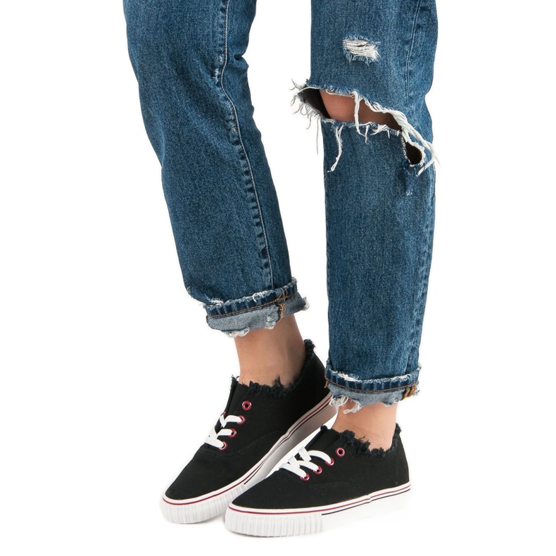 Baskets en textile noires 1