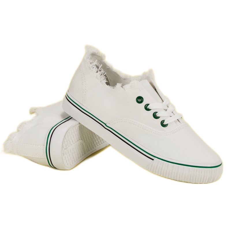 Baskets en textile blanches 1