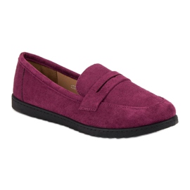 Comer Mocassins en daim violet 3
