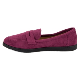 Comer Mocassins en daim violet 4