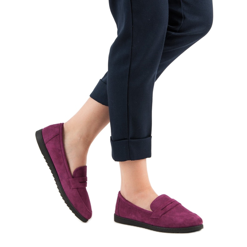 Comer Mocassins en daim violet 2