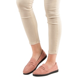 Comer Mocassins en daim rose 5