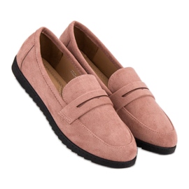 Comer Mocassins en daim rose 4