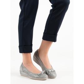 Vinceza Escarpins compensés confortables gris 1