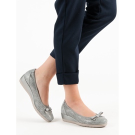 Vinceza Escarpins compensés confortables gris 2