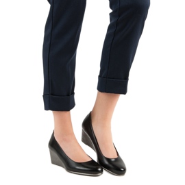 Escarpins classiques sur le compensé VINCEZA noir 1