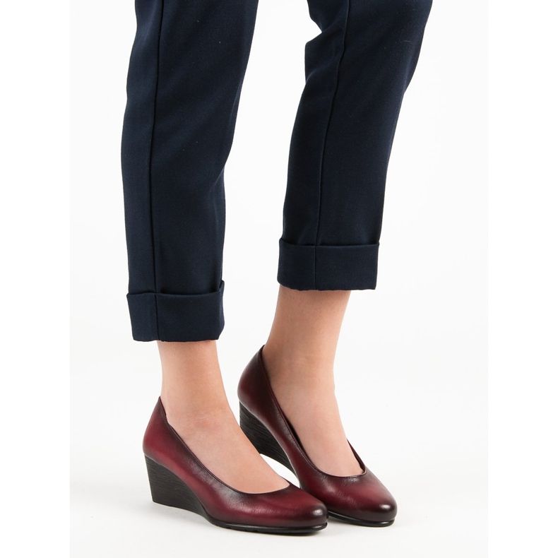 Escarpins classiques sur le compensé VINCEZA rouge 1