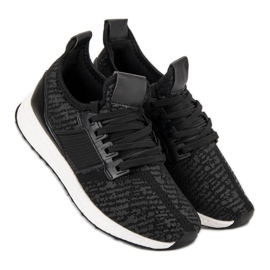 Chaussures de sport à enfiler noir 1