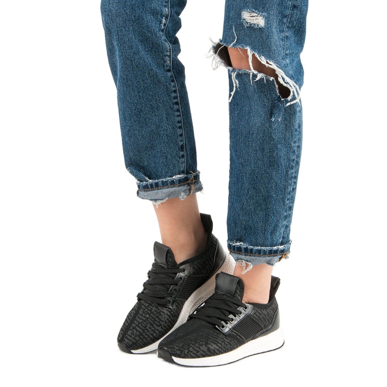 Chaussures de sport à enfiler noir 2