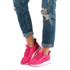 Chaussures de sport à enfiler rose 1