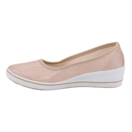 Comer Ballerines Beiges Sur Compensée 4