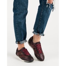 Kylie Chaussures de sport avec cristaux rouge 1