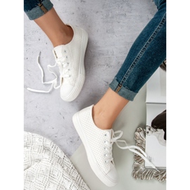 Kylie Baskets Ajourées Sur La Reliure blanche 2