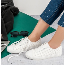 Kylie Baskets Ajourées Sur La Reliure blanche 7