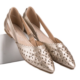 Ballerines élégantes VINCEZA jaune 4