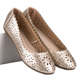 Ballerines ajourées VINCEZA jaune 1