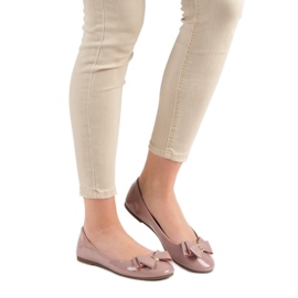 Ballerines laquées à nœud VINCEZA rose 2 Ballerines laquées à nœud VINCEZA rose 2