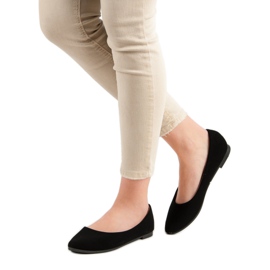 Ballerines classiques en daim VINCEZA le noir 3