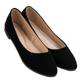 Ballerines classiques en daim VINCEZA noir 1
