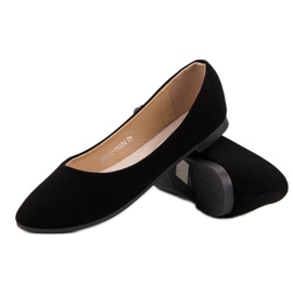 Ballerines classiques en daim VINCEZA le noir 6