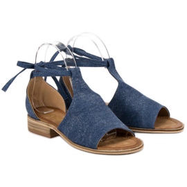 Sandales en jean VINCEZA bleu 2