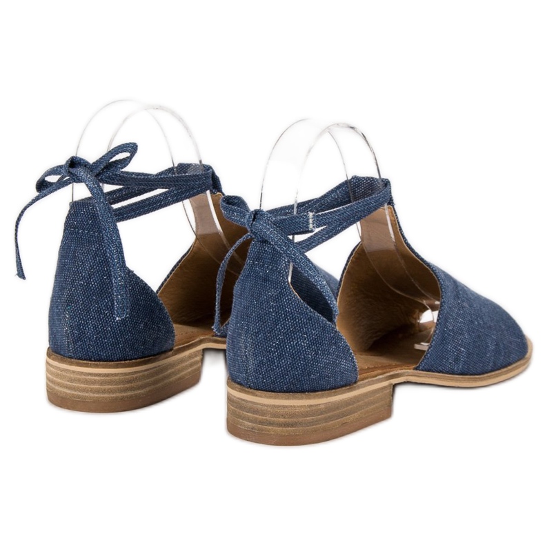 Sandales en jean VINCEZA bleu 1