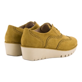 Corina Chaussures compensées moutarde jaune 8