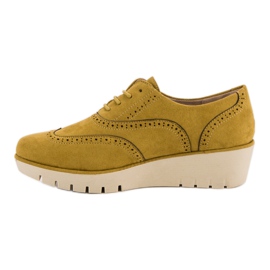 Corina Chaussures compensées moutarde jaune 6