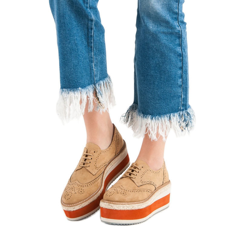 Corina Chaussures compensées à la mode brun 1