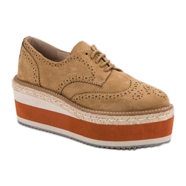 Corina Chaussures compensées à la mode brun 3