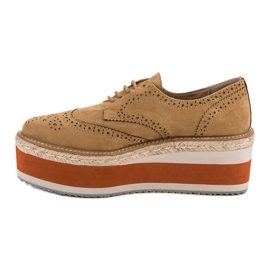 Corina Chaussures compensées à la mode brun 4