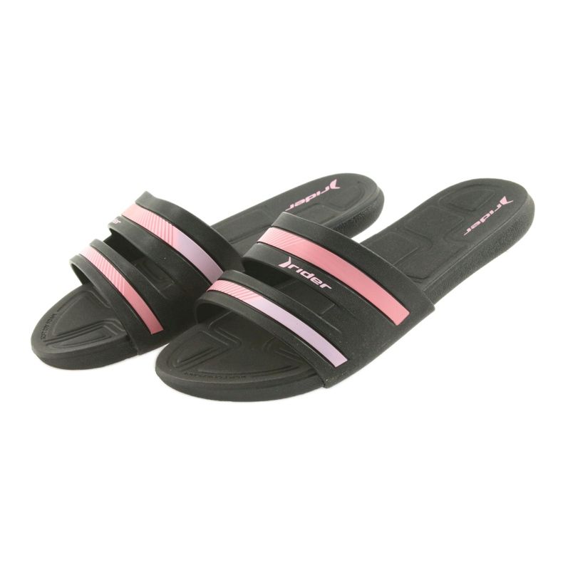 Chaussons de piscine femme noirs Rider 82504 le noir rose 4 Chaussons de piscine femme noirs Rider 82504 le noir rose 4