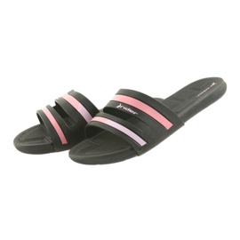 Chaussons de piscine femme noirs Rider 82504 le noir rose 3 Chaussons de piscine femme noirs Rider 82504 le noir rose 3