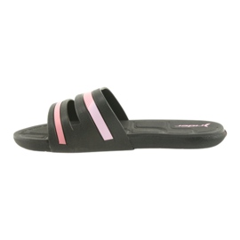 Chaussons de piscine femme noirs Rider 82504 le noir rose 2 Chaussons de piscine femme noirs Rider 82504 le noir rose 2