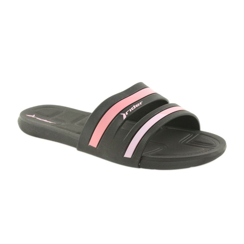 Chaussons de piscine femme noirs Rider 82504 le noir rose 1 Chaussons de piscine femme noirs Rider 82504 le noir rose 1