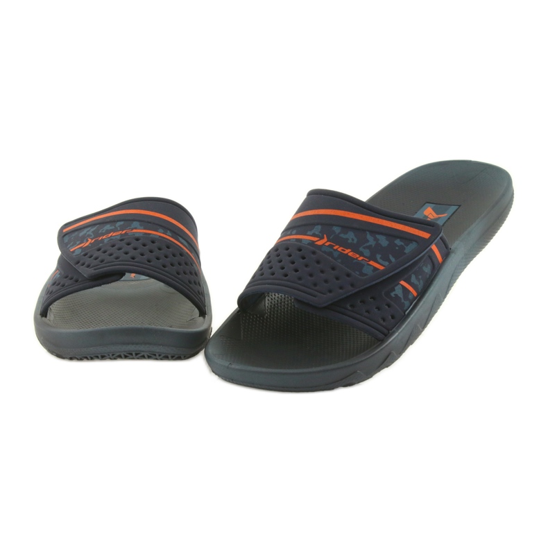 Chaussons homme loisir Rider 82500 bleu marine orange 4 Chaussons homme loisir Rider 82500 bleu marine orange 4