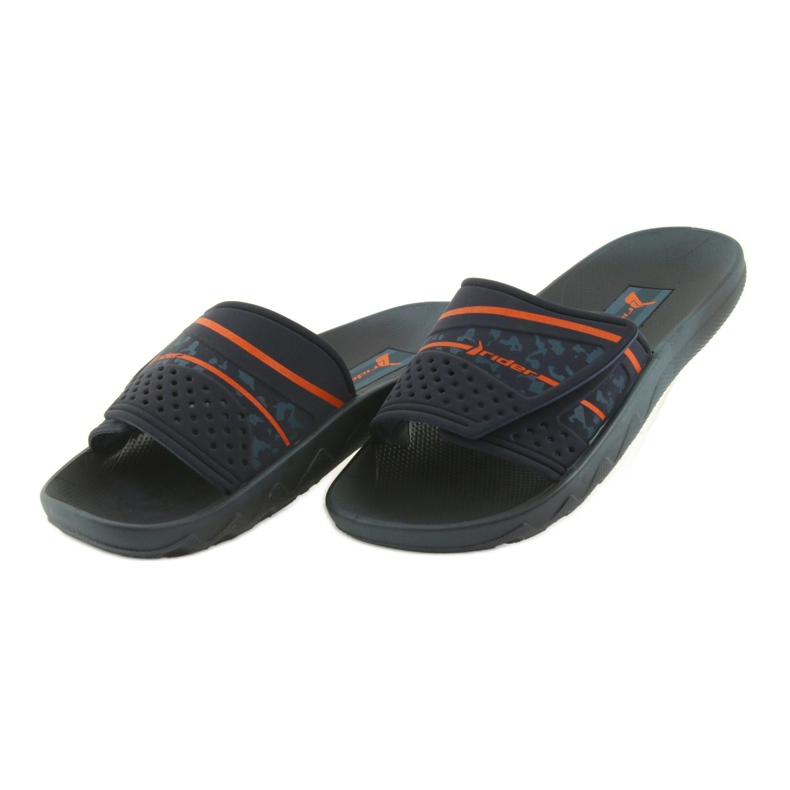Chaussons homme loisir Rider 82500 bleu marine orange 3 Chaussons homme loisir Rider 82500 bleu marine orange 3